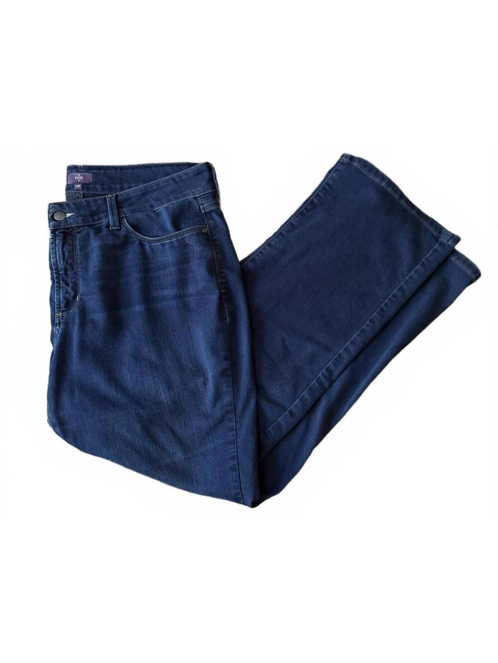 NYDJ Marilyn Straight Lift Tuck Denim Jeans Size 14P Petite Streetwear Blue